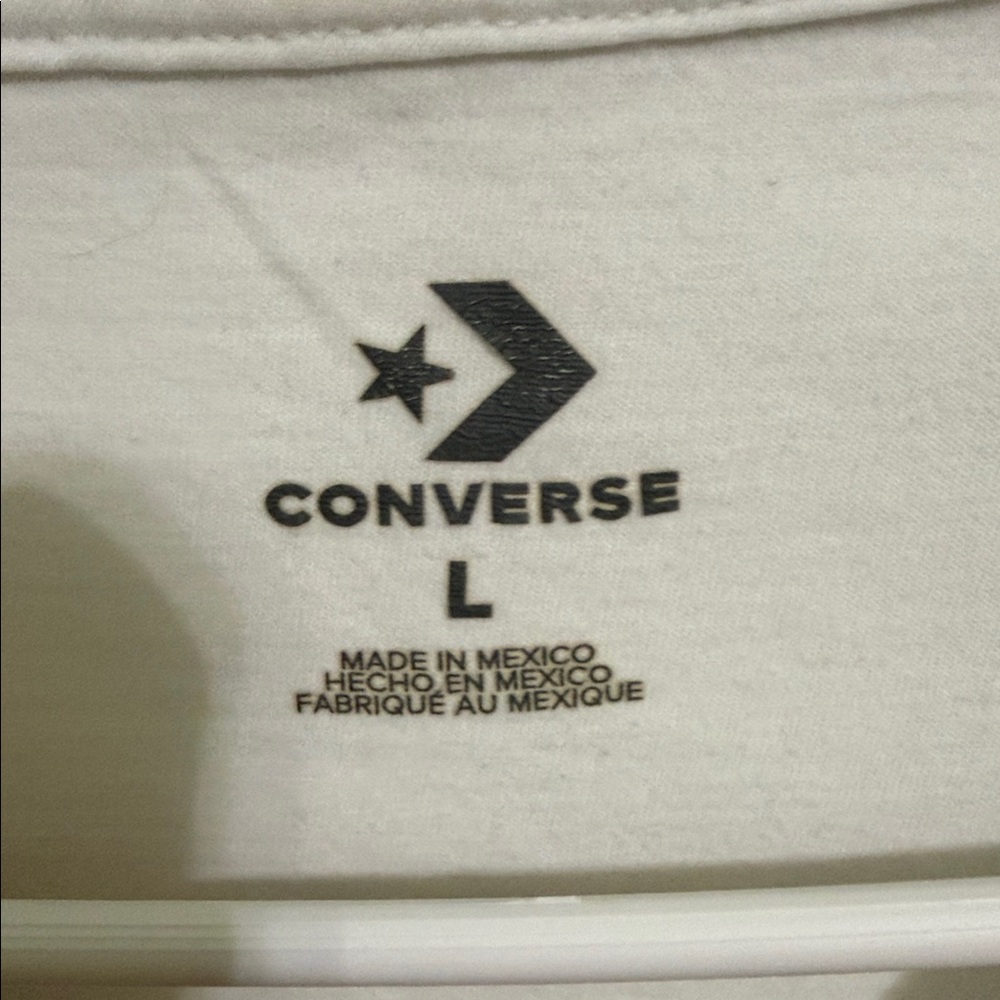 (2038) Converse Men's Cream Graphic Tee, Size: Large - Picture 4 of 4